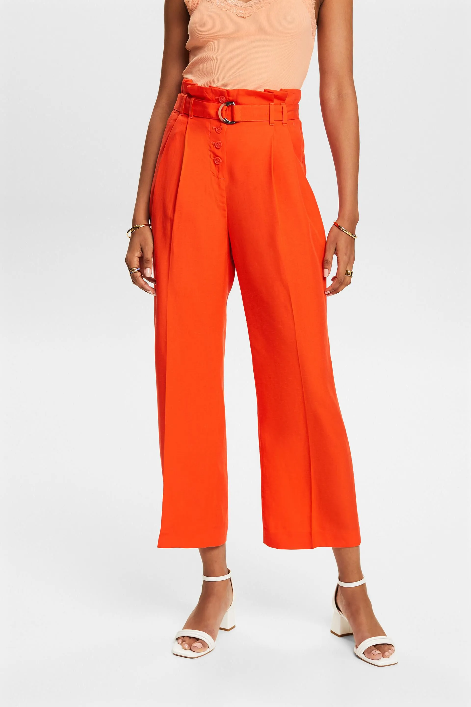 Mix and Match Pantaloni culotte cropped, vita alta