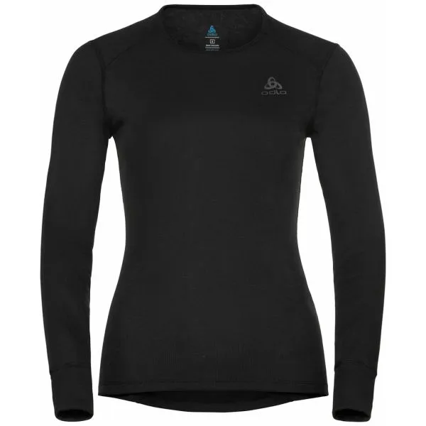 ODLO ACTIVE WARM BLACK WOMEN crew neck l/s maglia termica 152021