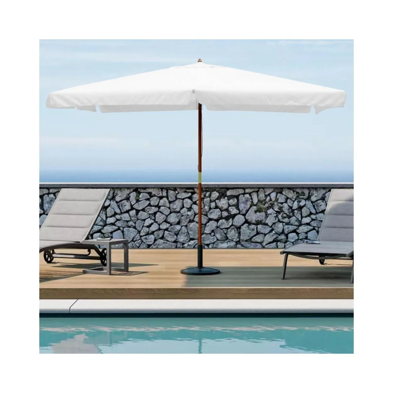 OMBRELLONE FANTASY P/C 3 X 4 - BIANCO
