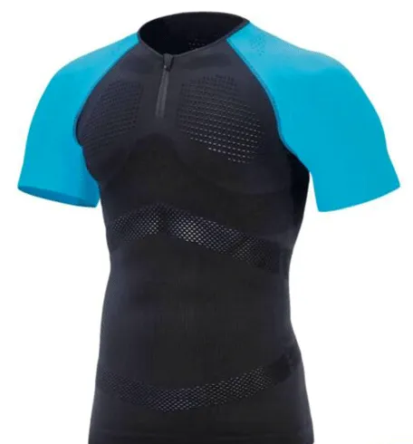 OxyBurn Peak Maglia Termica Maniche Corte Black/Malibù Uomo 6000 Peak
