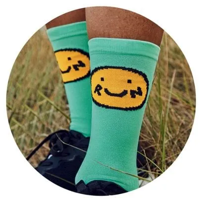 Pacific And Co Smile Run Turchese Calzini