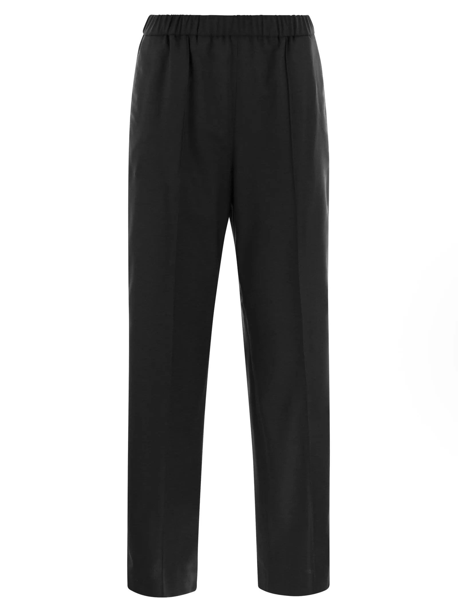 Pantalone jogging in lana con dettaglio brillante