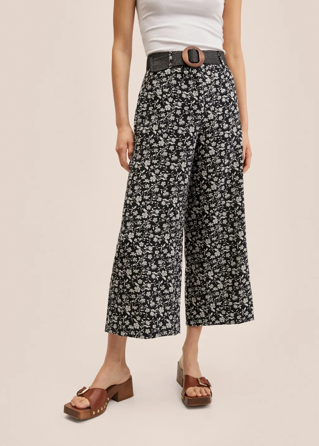 Pantaloni culotte cintura