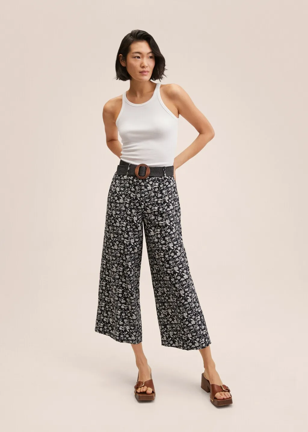 Pantaloni culotte cintura