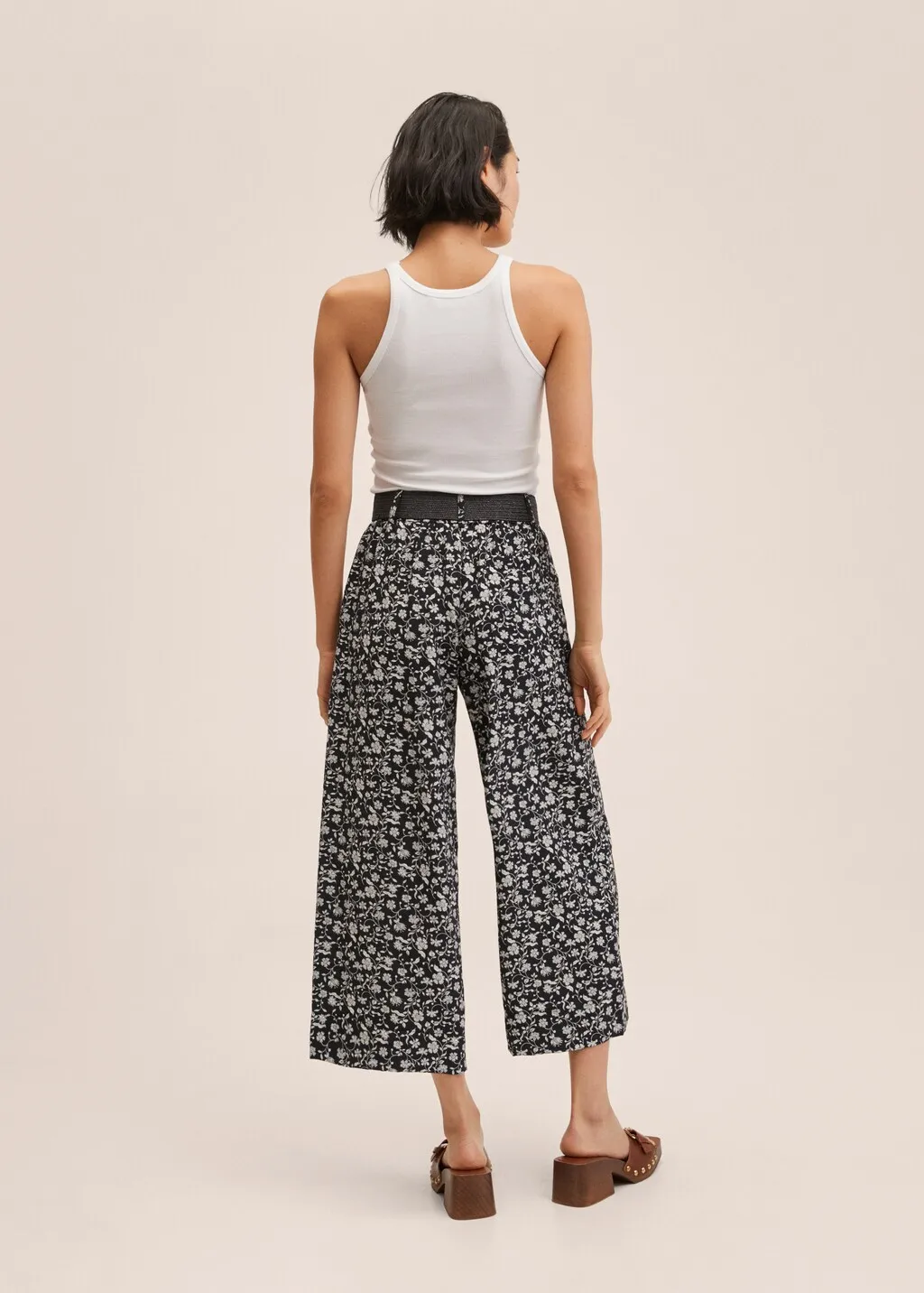 Pantaloni culotte cintura