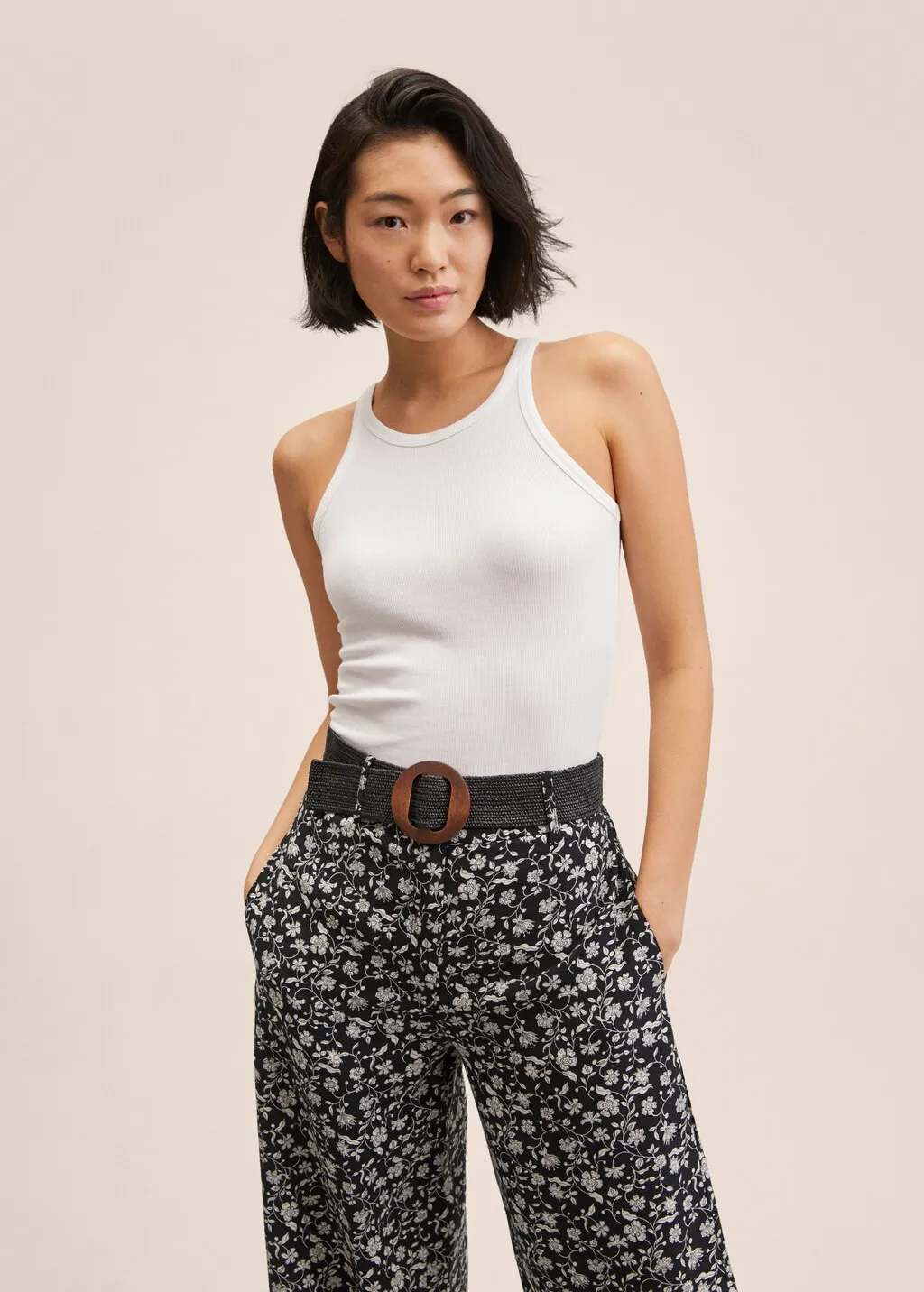 Pantaloni culotte cintura