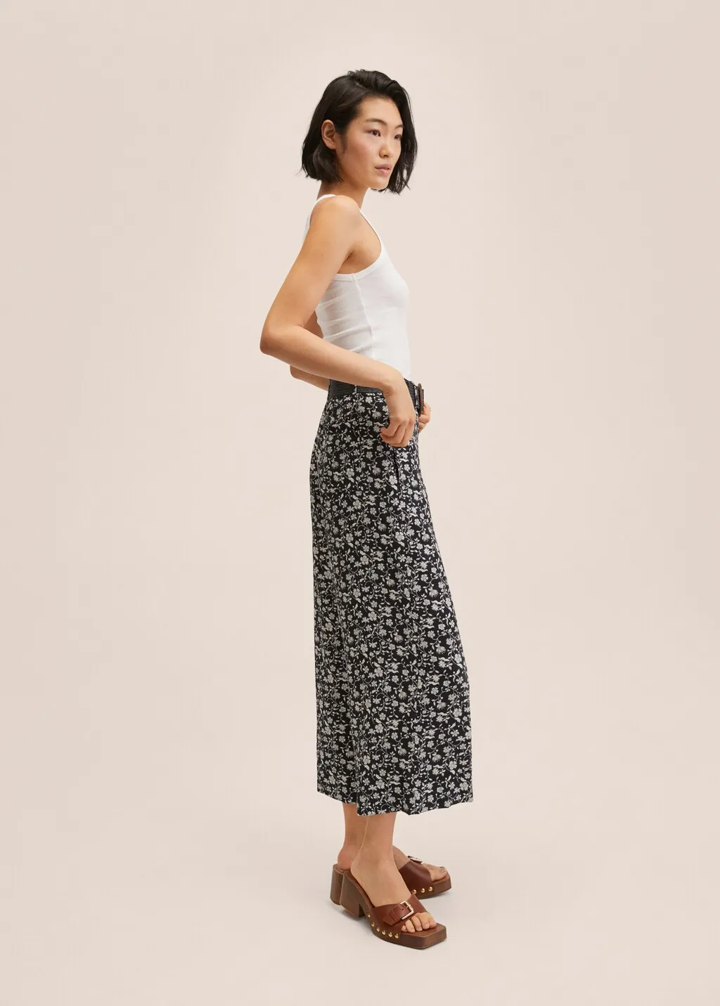 Pantaloni culotte cintura