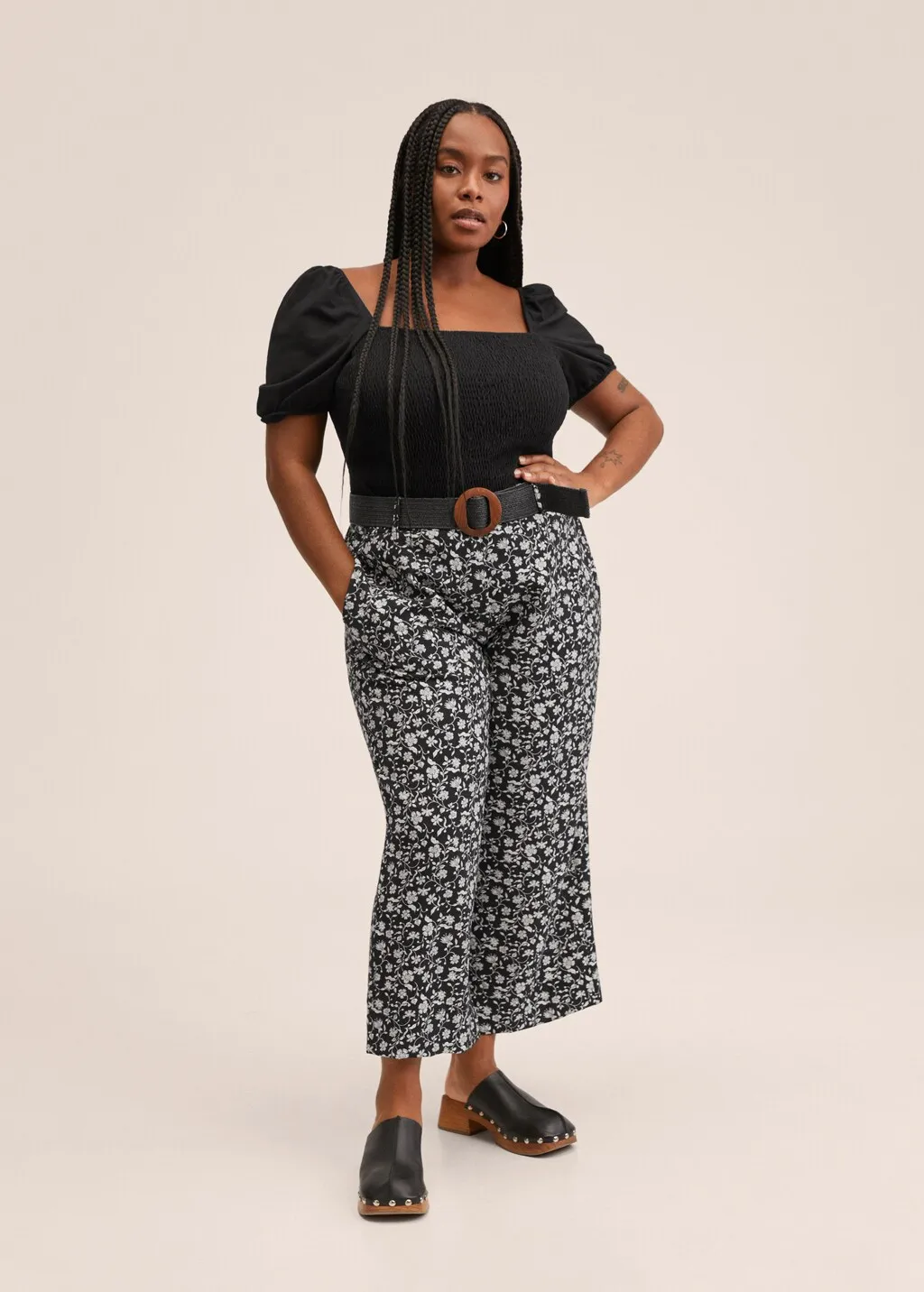 Pantaloni culotte cintura