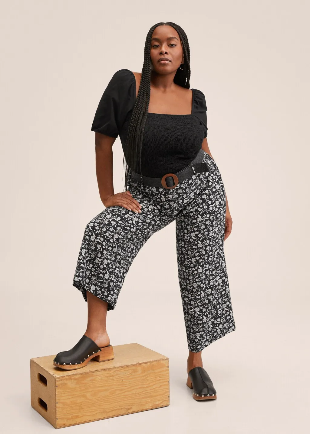 Pantaloni culotte cintura