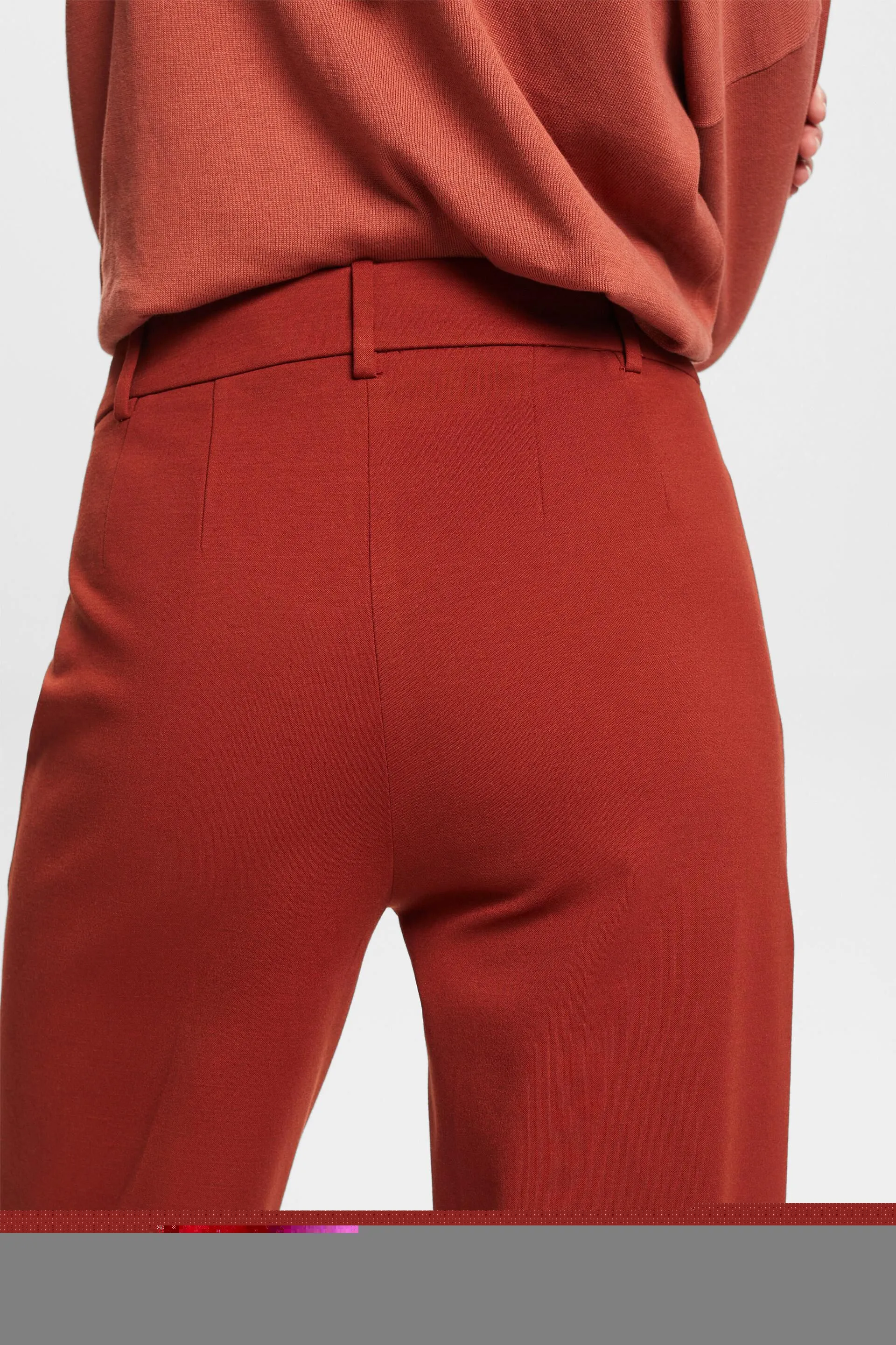Pantaloni straight fit in jersey punto