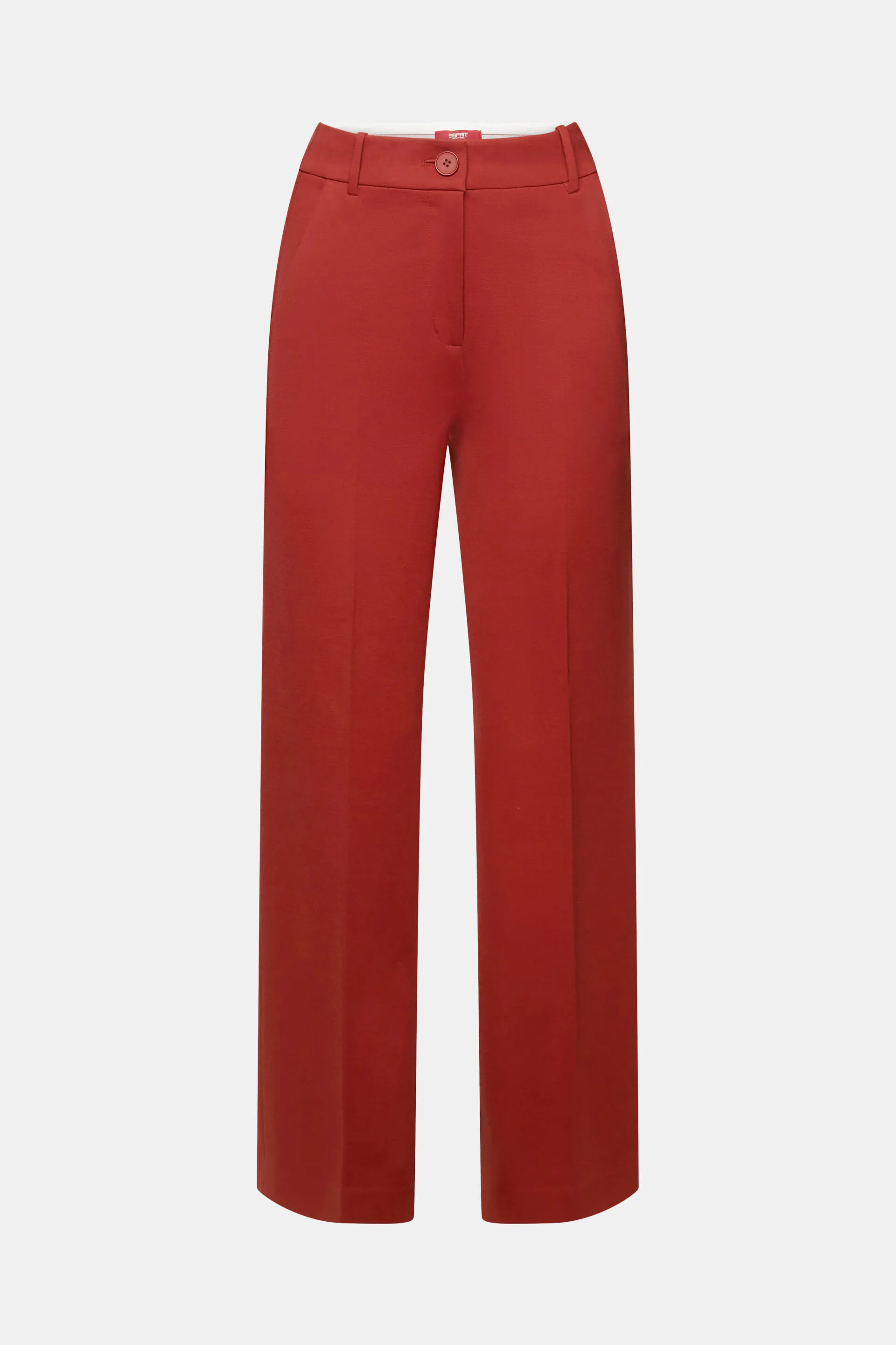 Pantaloni straight fit in jersey punto