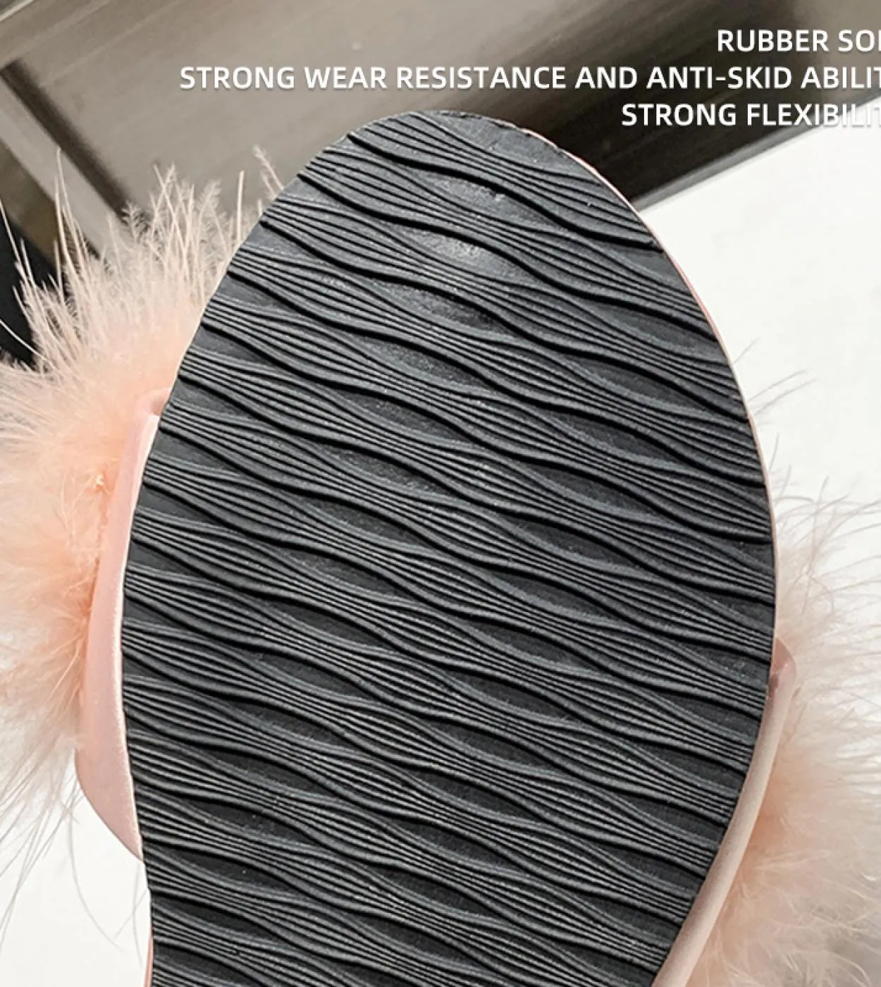 Pantofole da donna in pelliccia sintetica Scarpe estive per interni in seta solida Sandali da donna Antiscivolo Moda donna Scivo