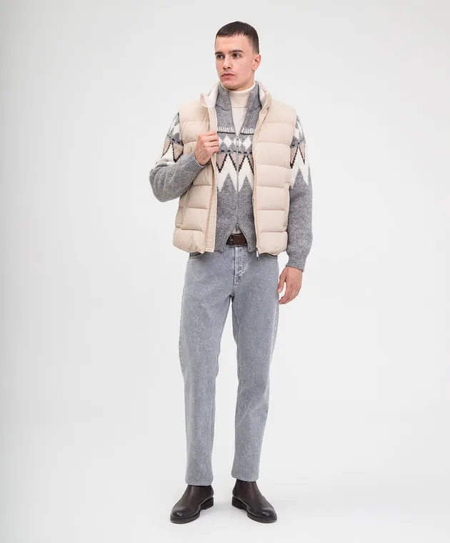 Peserico Gilet trapuntato beige R53052E3604
