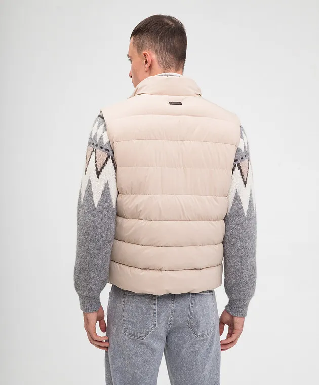 Peserico Gilet trapuntato beige R53052E3604