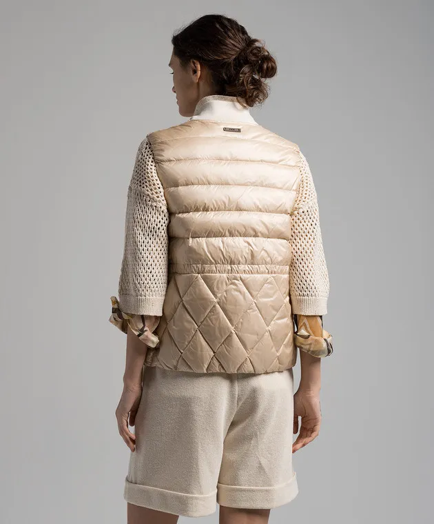 Peserico Gilet trapuntato beige S034022200G