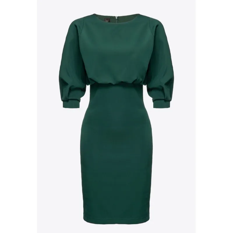 PINKO abito ALDA midi con gonna a tubino DARK GREEN