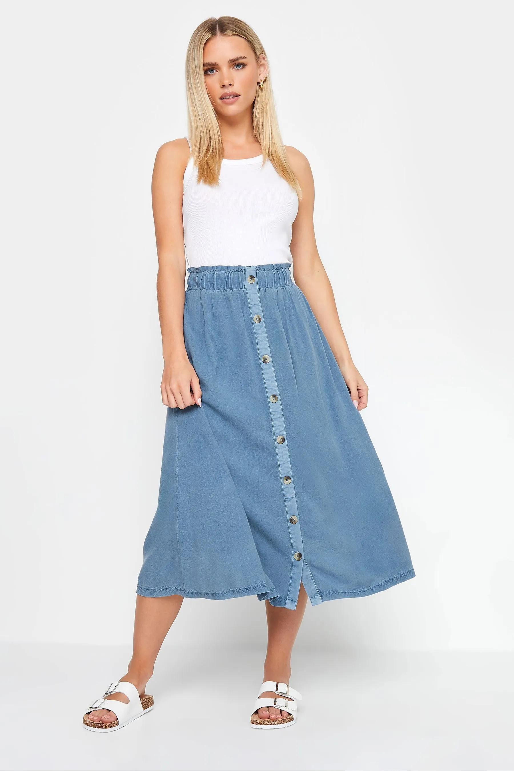 PixieGirl Petite - Gonna midi con bottoni sul davanti