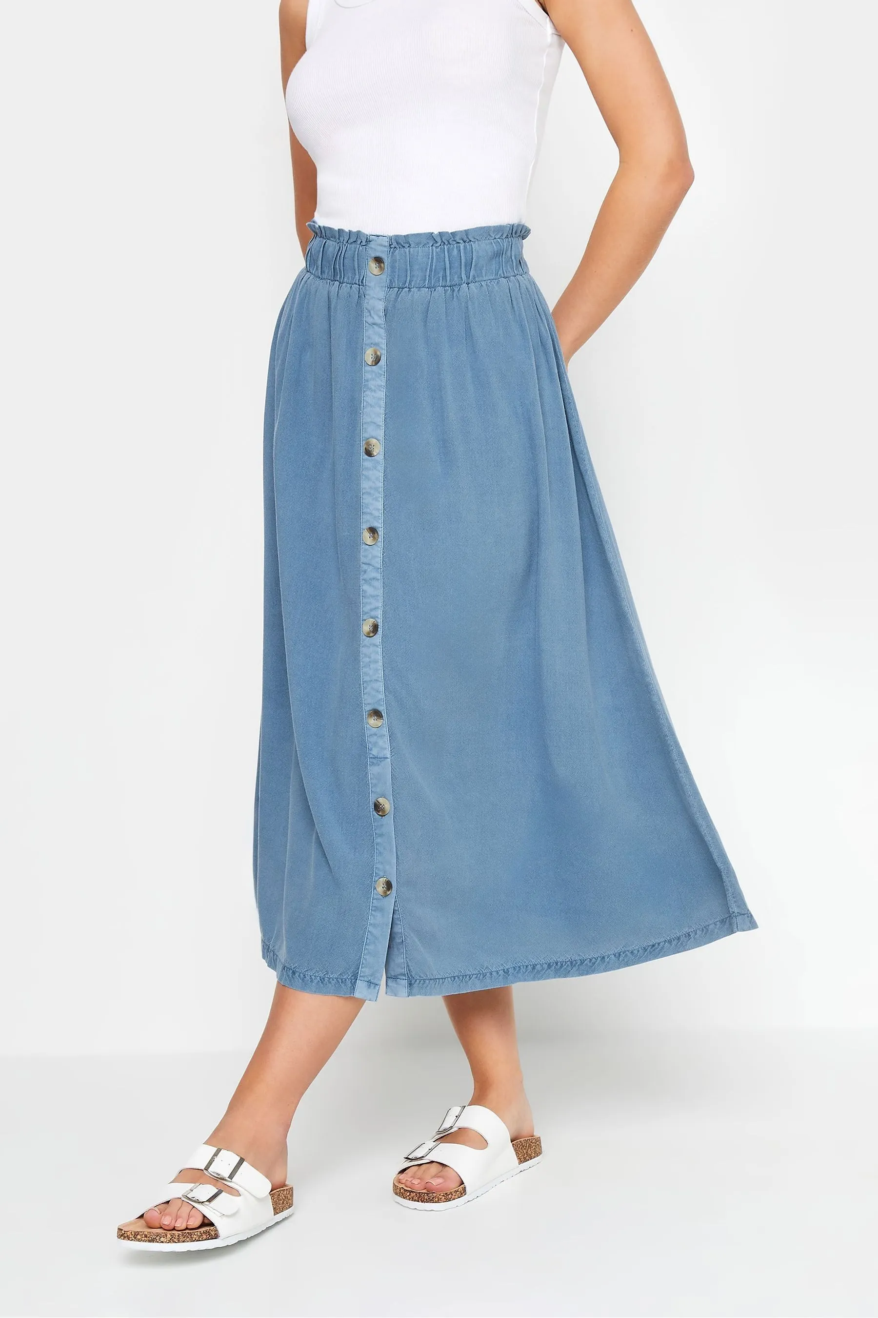 PixieGirl Petite - Gonna midi con bottoni sul davanti