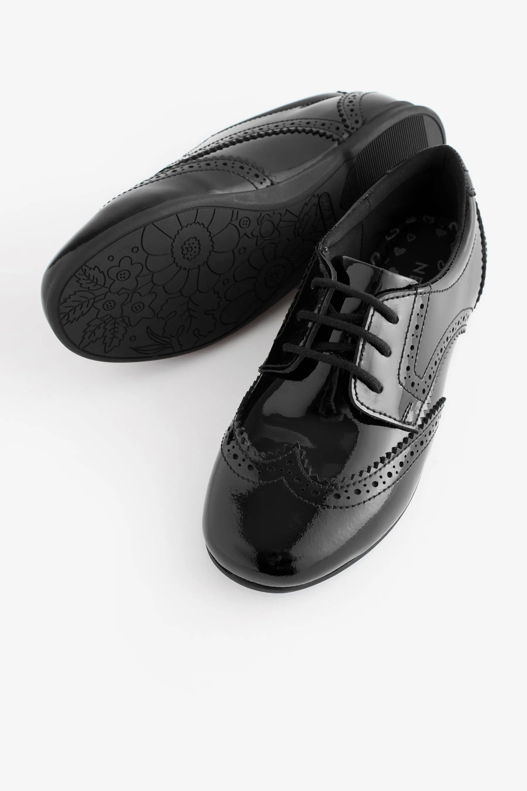 Pizzo in pelle brogue Scarpe per la scuola    