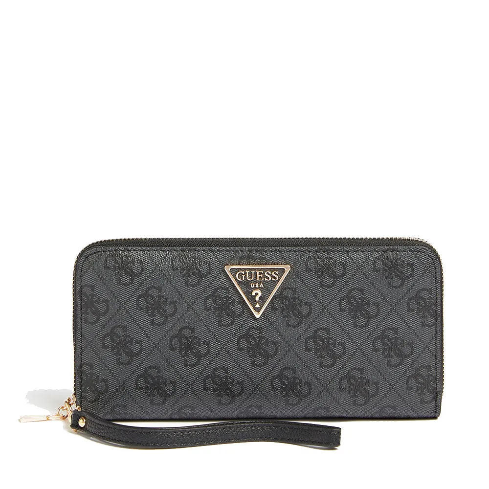 Portafoglio GUESS Chiuso con Zip Linea Laurel colore Coal Logo
