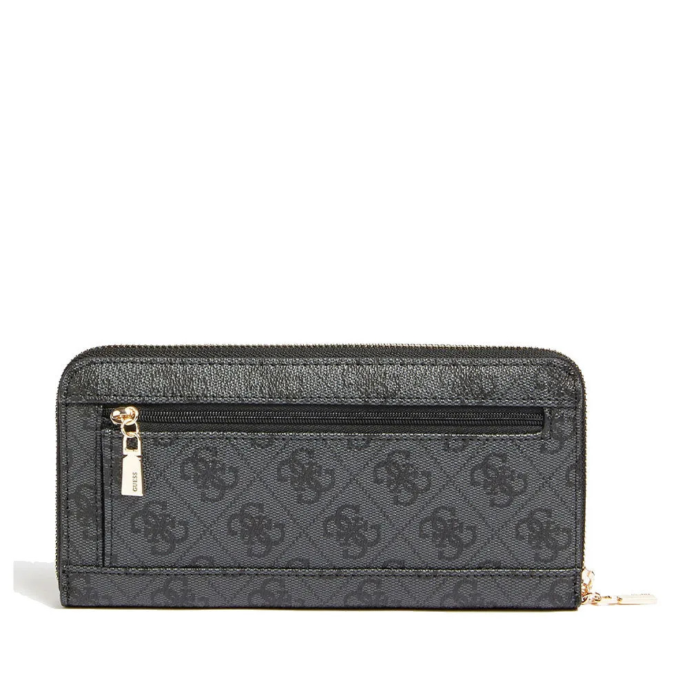 Portafoglio GUESS Chiuso con Zip Linea Laurel colore Coal Logo