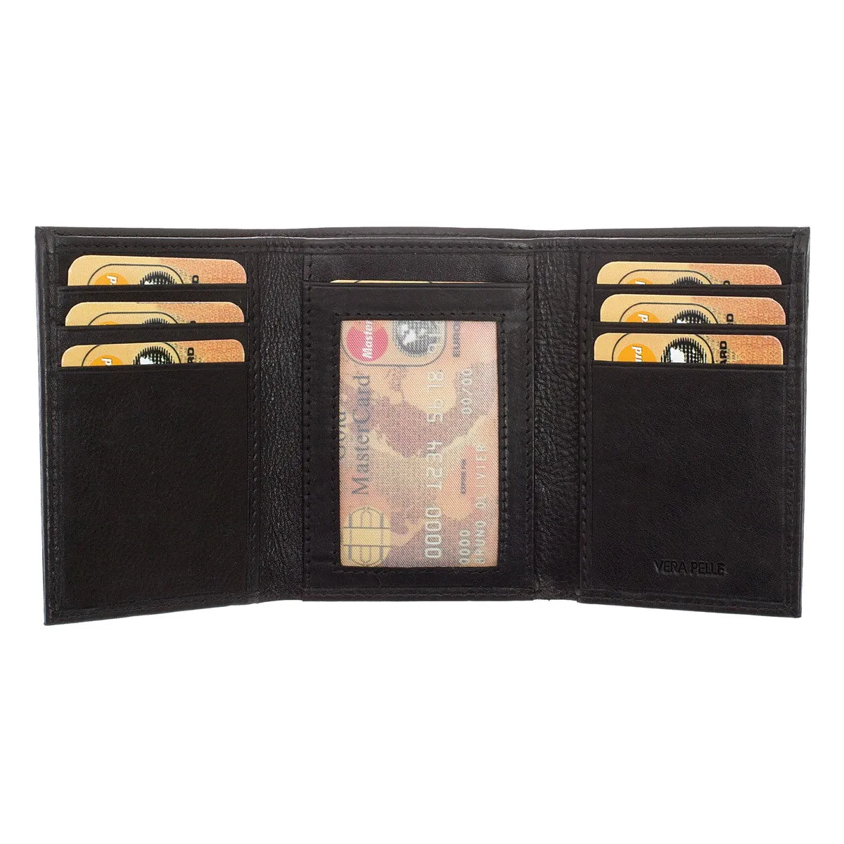 Portafoglio sauvage unisex in pelle di vitello porta tessere banconote