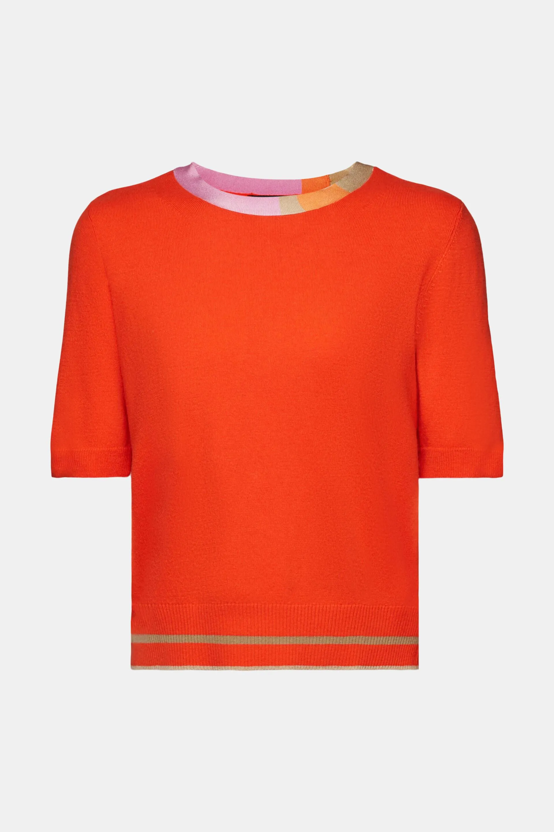 Pullover a manica corta lavorato a maglia