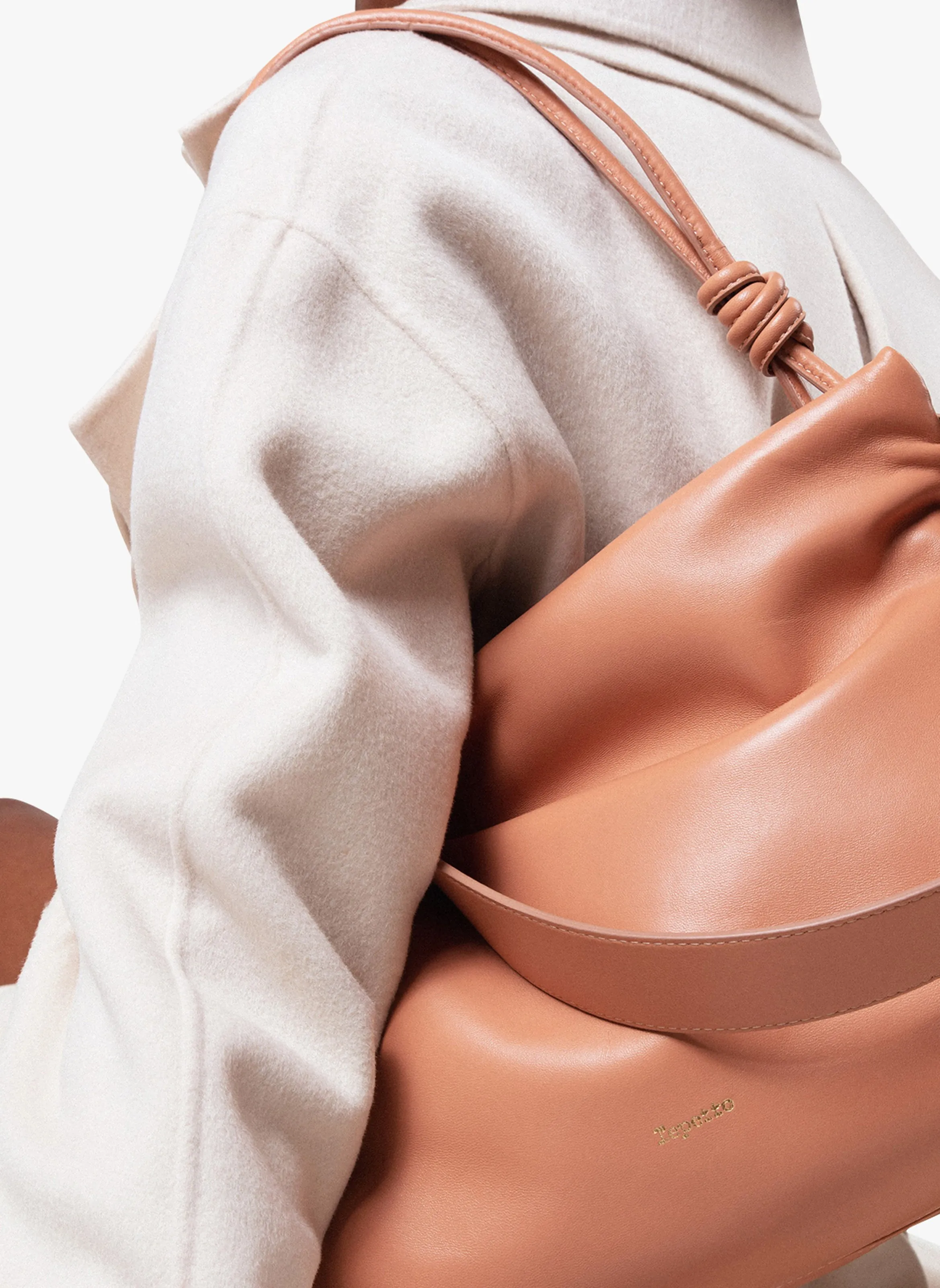  REPETTO   PLUME - Borsa a spalla in pelle | Beige