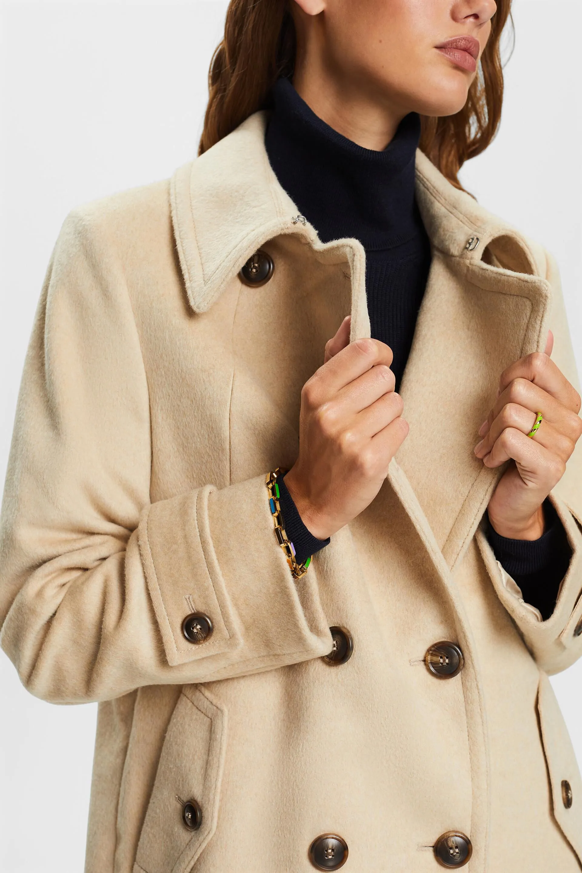 Riciclato: cappotto in misto lana con cachemire