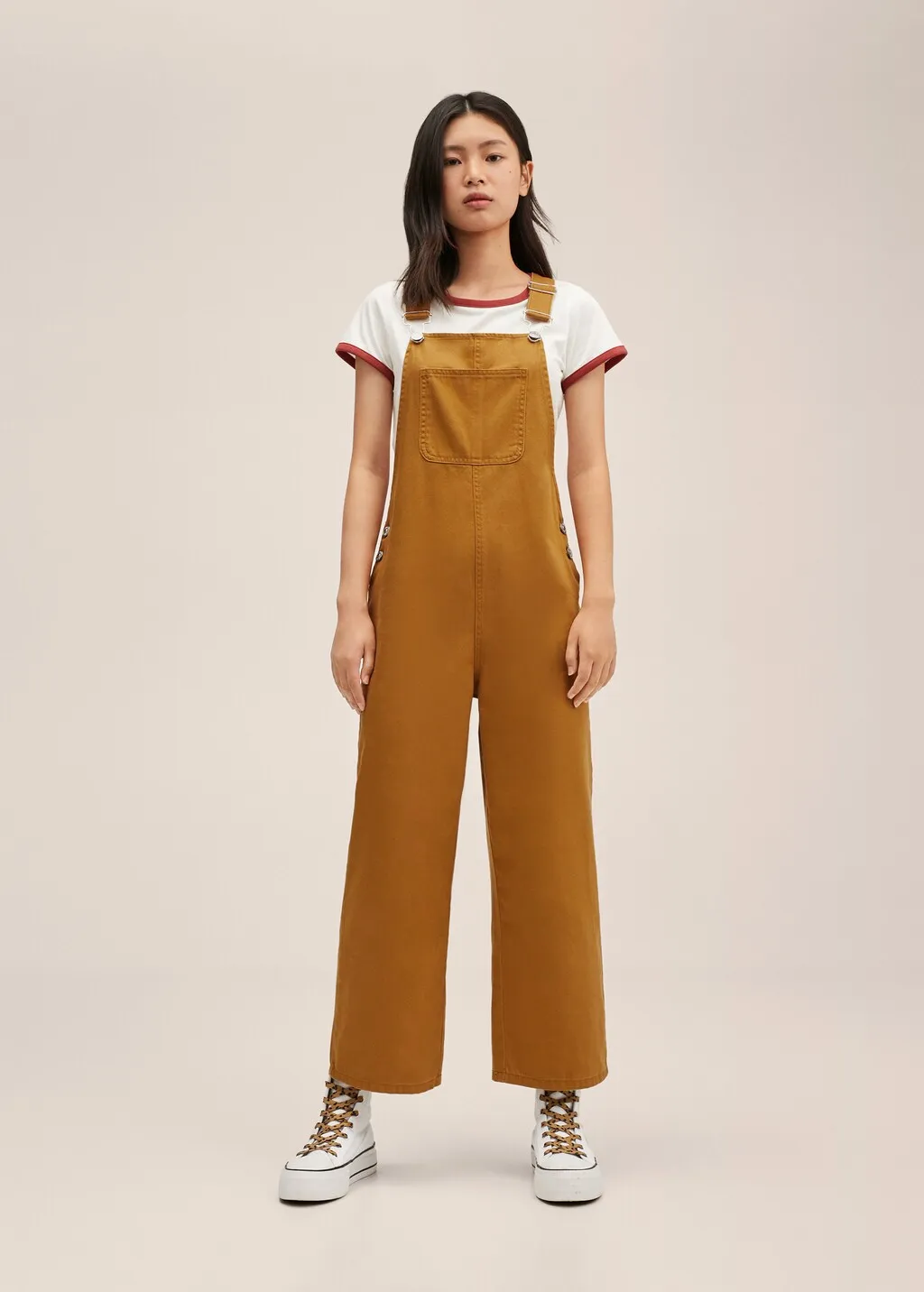 Salopette denim culotte