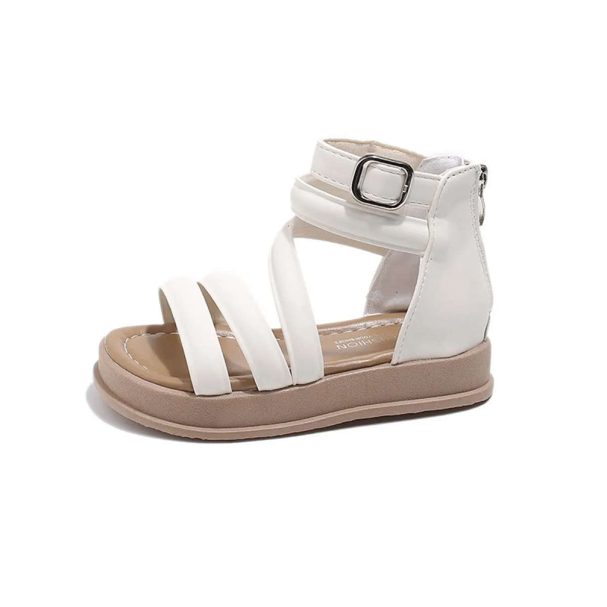 Sandali da ragazza estivi di alta qualità Principessa Nuovi sandali dal design semplice Bambini Scarpe con plateau completamente