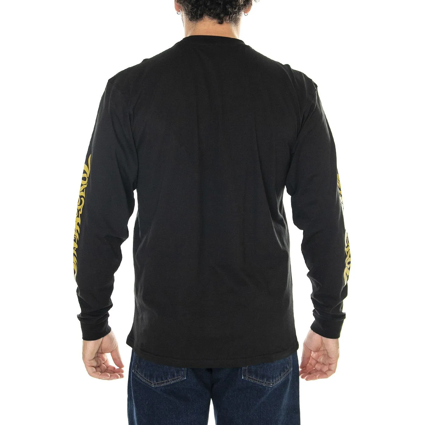 Santa Cruz Screaming 50 Front L/S T-Shirt Black - Maglietta Girocollo Maniche Lunghe Uomo Nera    