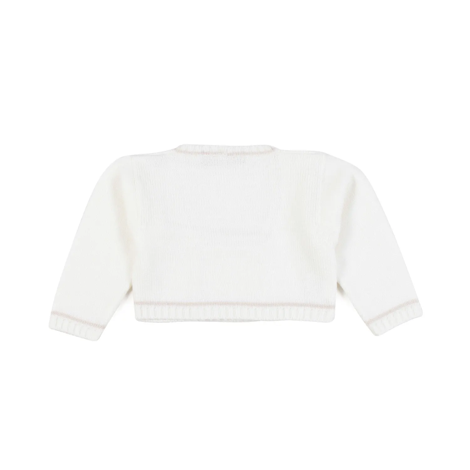 Scaldacuore In Lana Bianco Latte Neonata