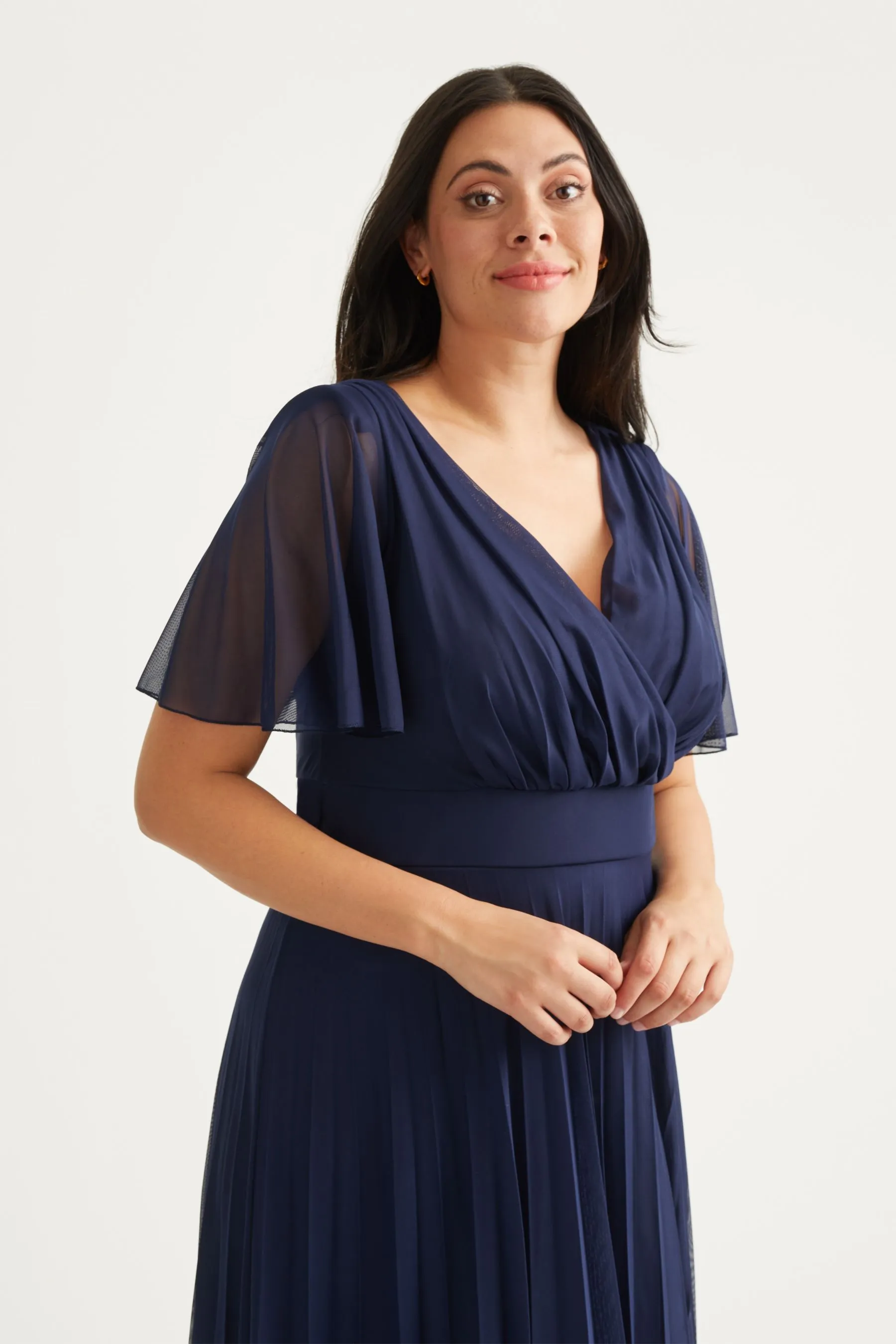 Scarlett & Jo Carole - Sunray - Abito midi con corpino a portafoglio e gonna A pieghe