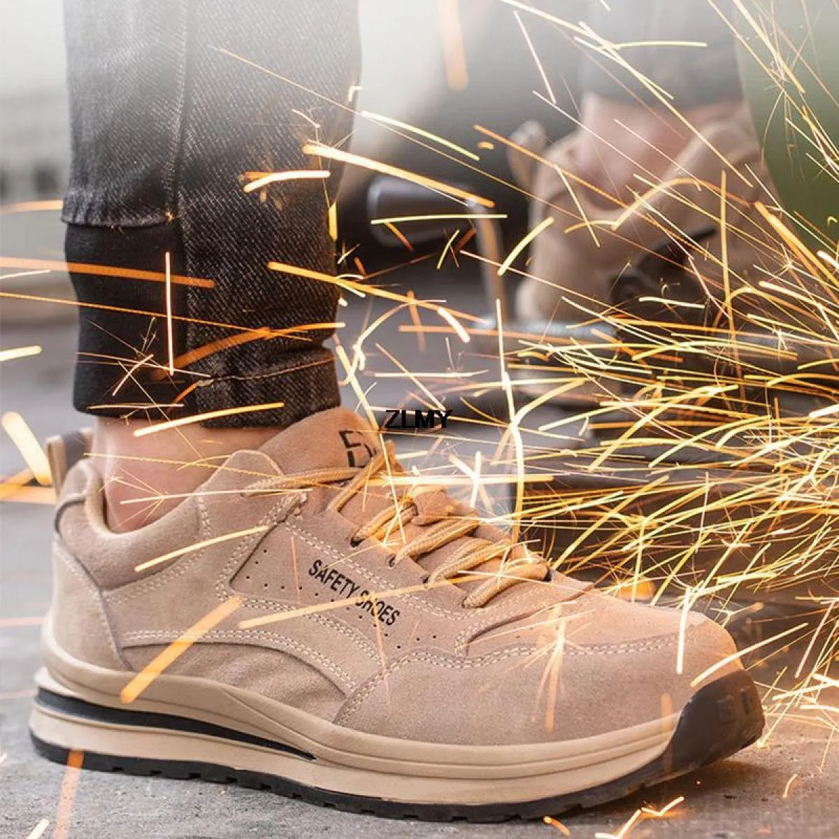 Scarpe antinfortunistiche con punta in acciaio per uomo Stivali antinfortunistici da lavoro Scarpe da lavoro antiforatura Uomo S