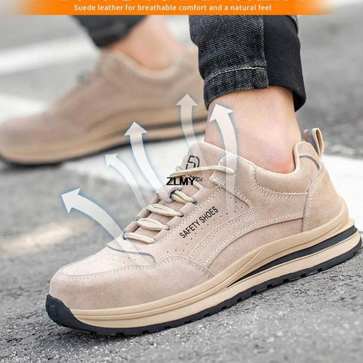 Scarpe antinfortunistiche con punta in acciaio per uomo Stivali antinfortunistici da lavoro Scarpe da lavoro antiforatura Uomo S
