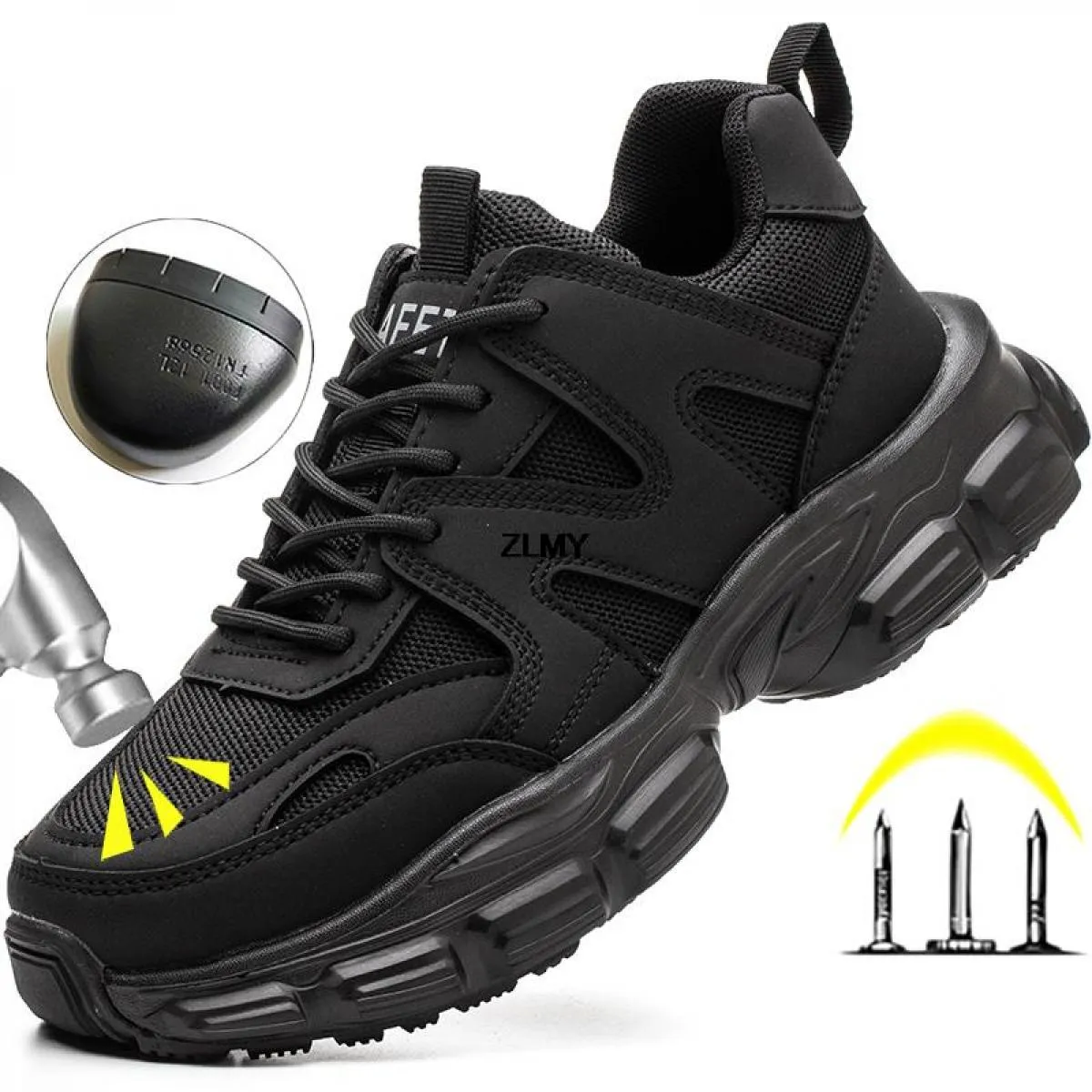 Scarpe antinfortunistiche da donna Nuovi stivali antinfortunistici da lavoro con punta in acciaio Sneaker da lavoro traspirante