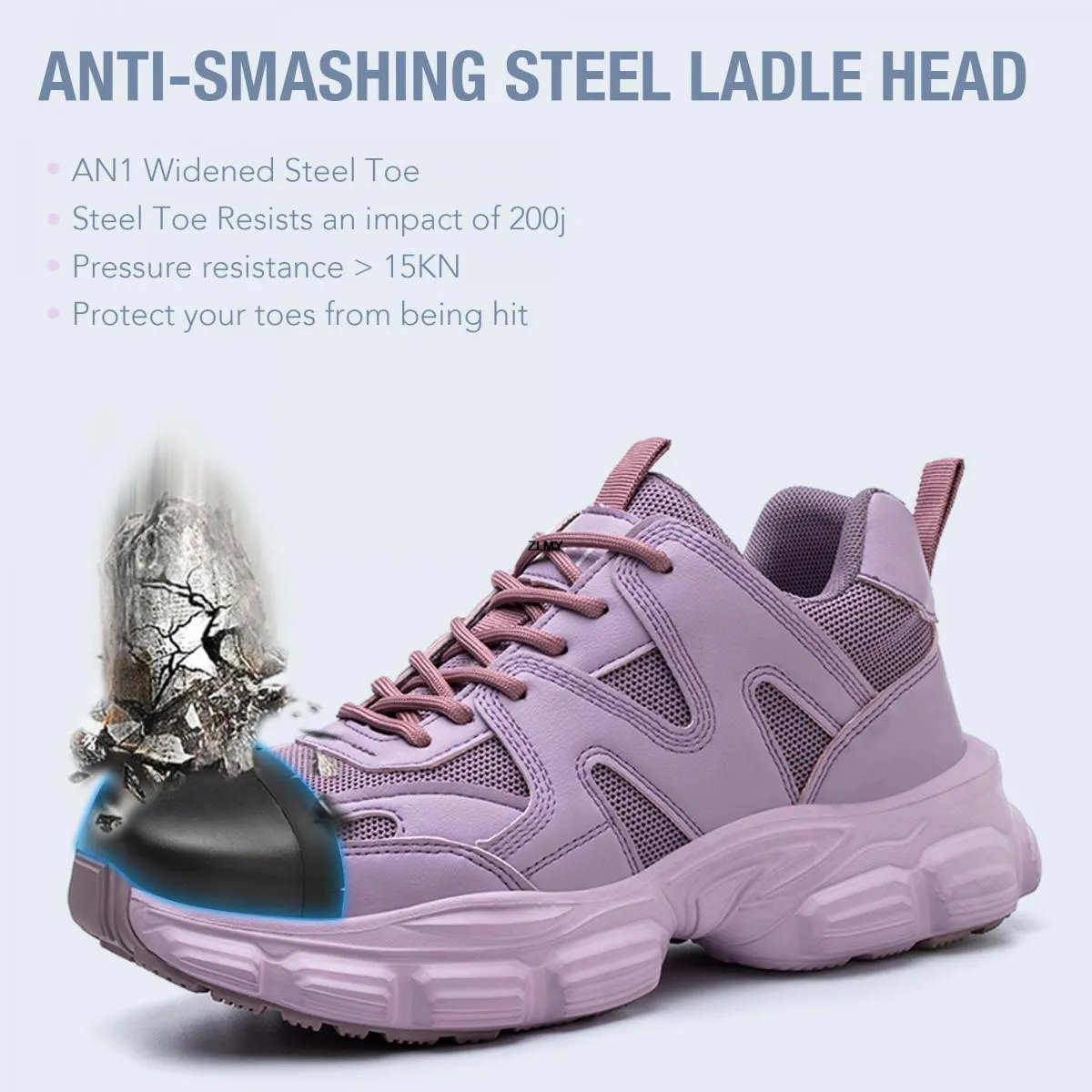 Scarpe antinfortunistiche da donna Nuovi stivali antinfortunistici da lavoro con punta in acciaio Sneaker da lavoro traspirante