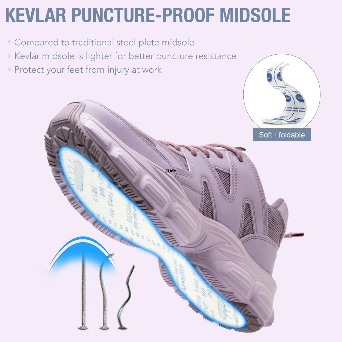 Scarpe antinfortunistiche da donna Nuovi stivali antinfortunistici da lavoro con punta in acciaio Sneaker da lavoro traspirante