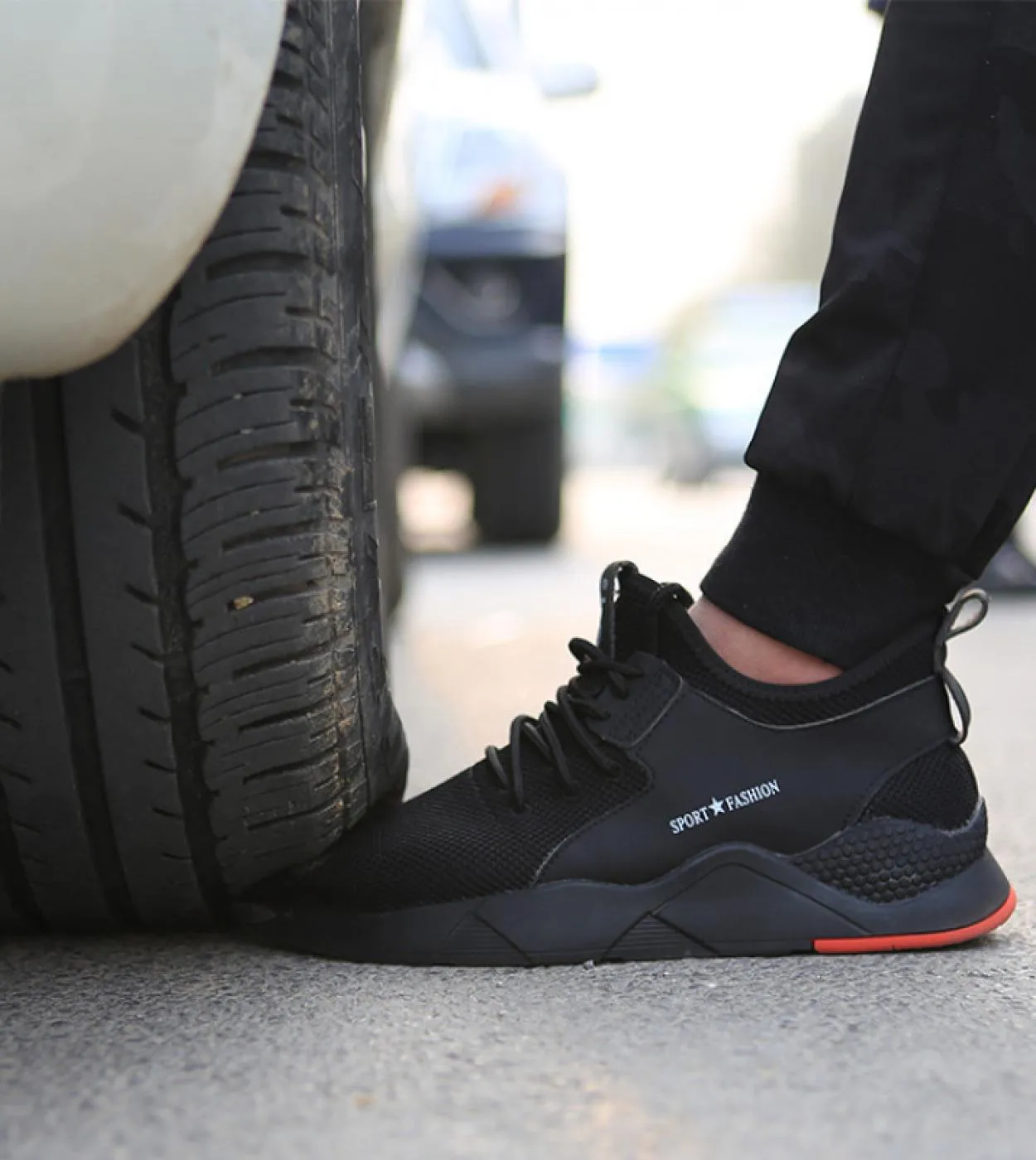 Scarpe antinfortunistiche da lavoro con punta in acciaio da uomo Sneakers da esterno traspiranti casual Stivali antiforatura Sca