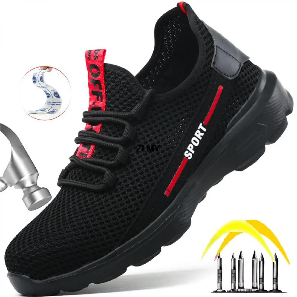 Scarpe antinfortunistiche da uomo con punta composita Anti Smash Anti Stab Sneaker Stivali antinfortunistici da lavoro isolati S