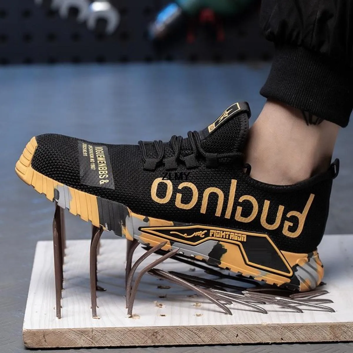 Scarpe antinfortunistiche da uomo traspiranti con puntale in acciaio Stivali antinfortunistici da lavoro Anti Smash Stab Proof S