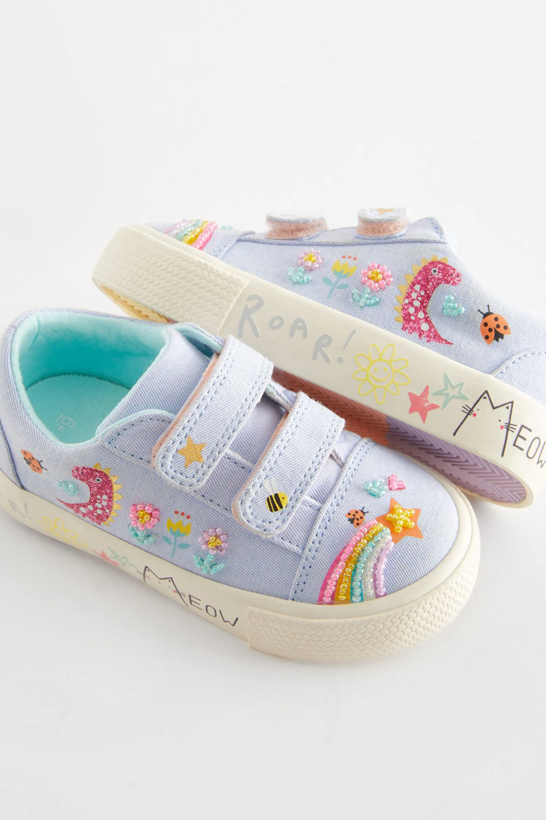 Scarpe da ginnastica con cinturino con chiusura touch impreziosite    