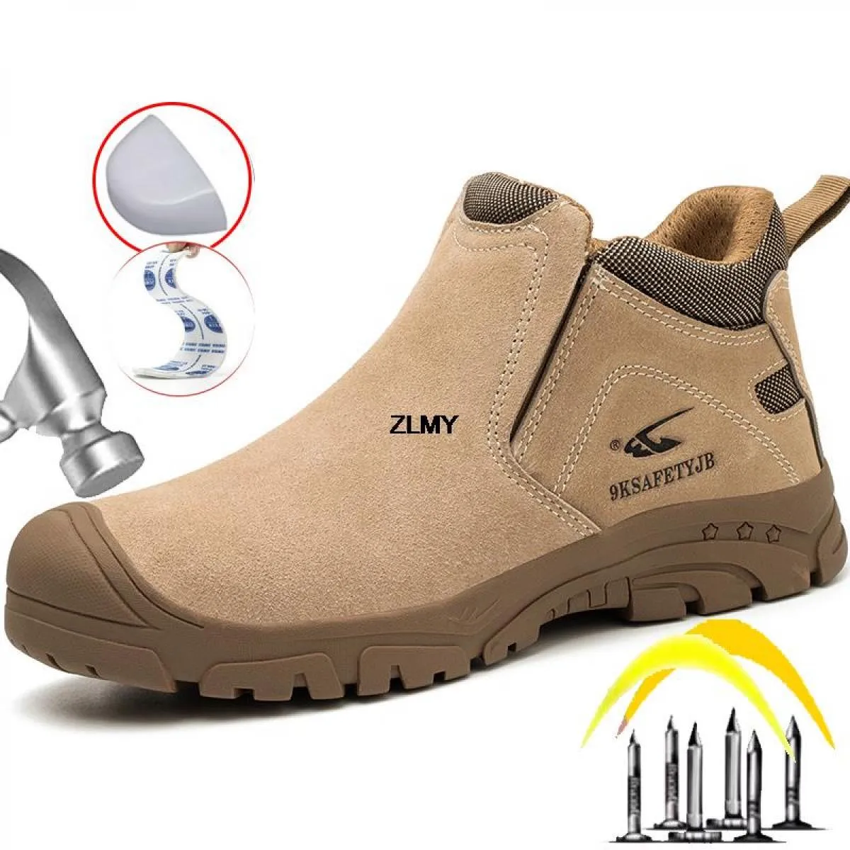 Scarpe da saldatore da uomo isolate 6kv Scarpe antinfortunistiche da uomo Antiscintilla Antismash Stivali da lavoro antinfortuni
