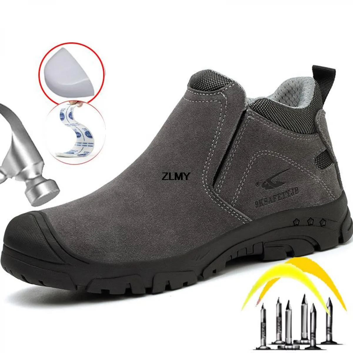 Scarpe da saldatore da uomo isolate 6kv Scarpe antinfortunistiche da uomo Antiscintilla Antismash Stivali da lavoro antinfortuni