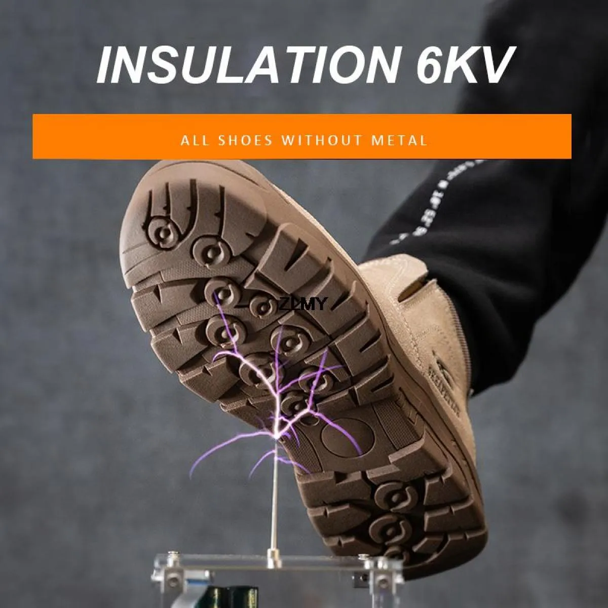 Scarpe da saldatore da uomo isolate 6kv Scarpe antinfortunistiche da uomo Antiscintilla Antismash Stivali da lavoro antinfortuni