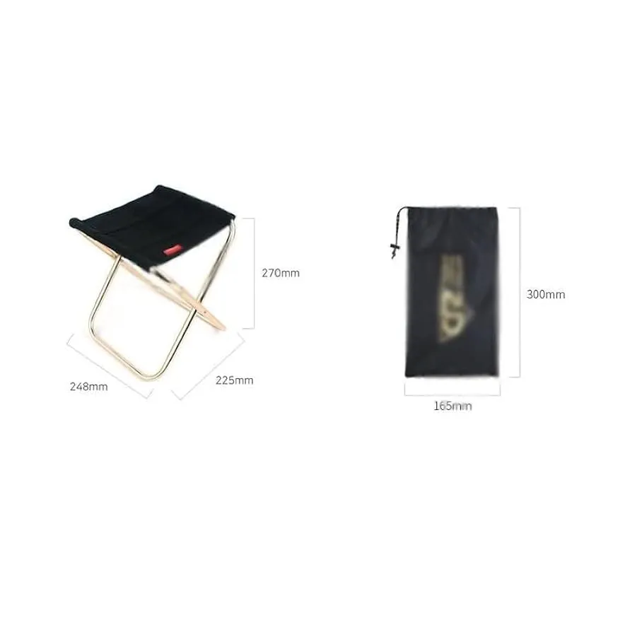 SDFGH Sgabello pieghevole ultraleggero portatile Outdoor Touch Sedia pieghevole da campeggio in lega di alluminio sgabello alpin
