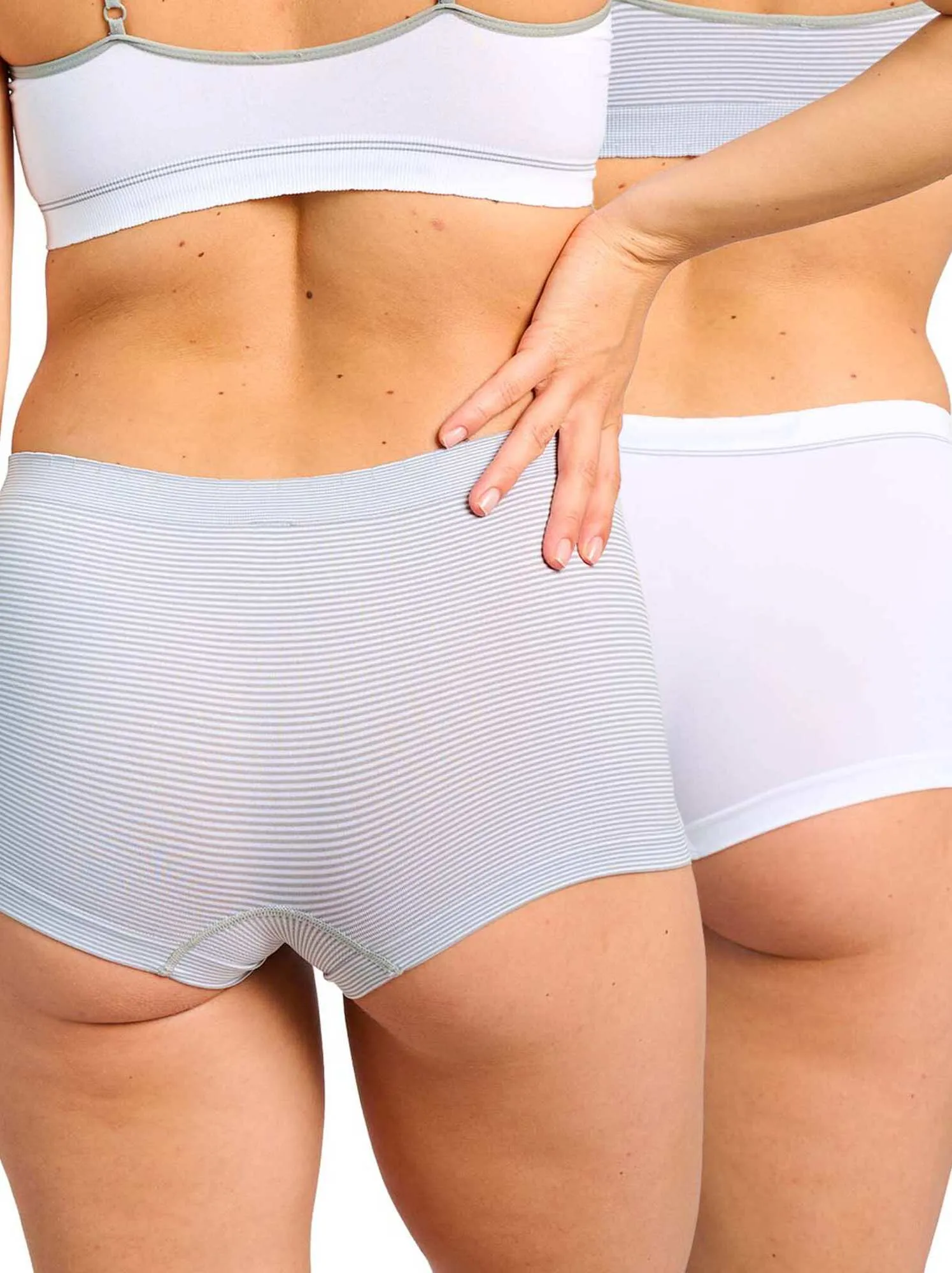 Set 2 culotte senza cuciture 'Billet Doux' - GRIGIO