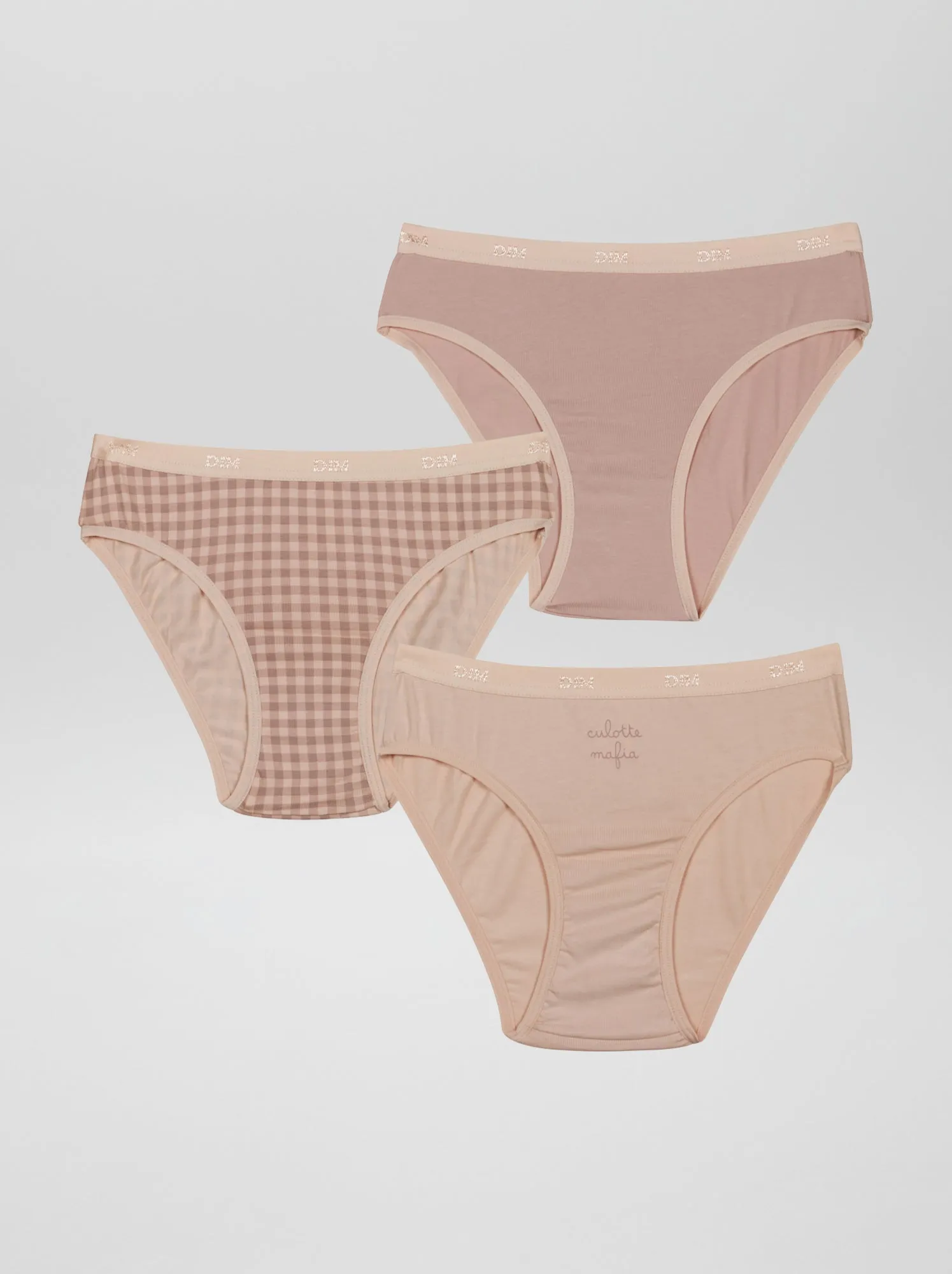 Set di 3 slip 'DIM' - ROSA