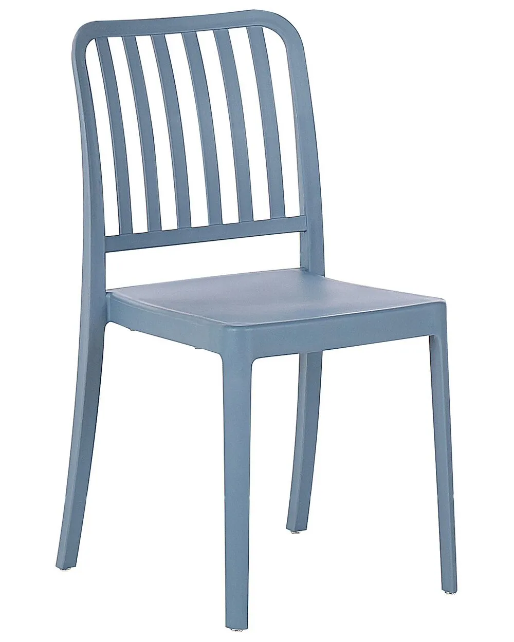 Set of 4 Garden Chairs SERSALE Synthetic Material Blue
